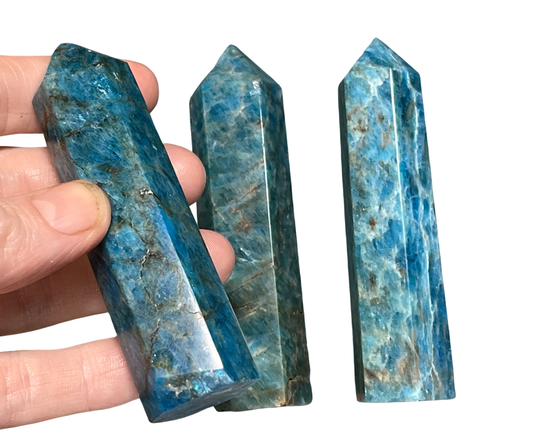 Blue Apatite Crystal Towers